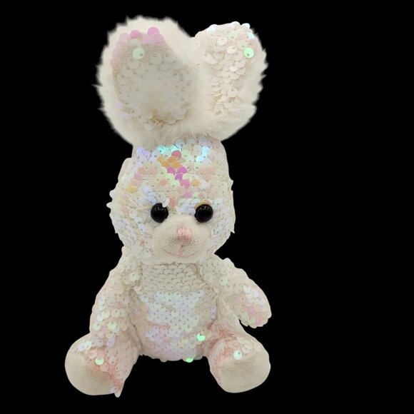 Galerie Iridescent Sequined Bunny Rabbit 9" Plush Collectible Toy 3+ Easter - Picture 1 of 10